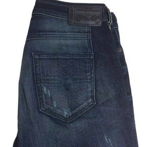 DIESEL Mens Reen Dark Straight Leg Distressed